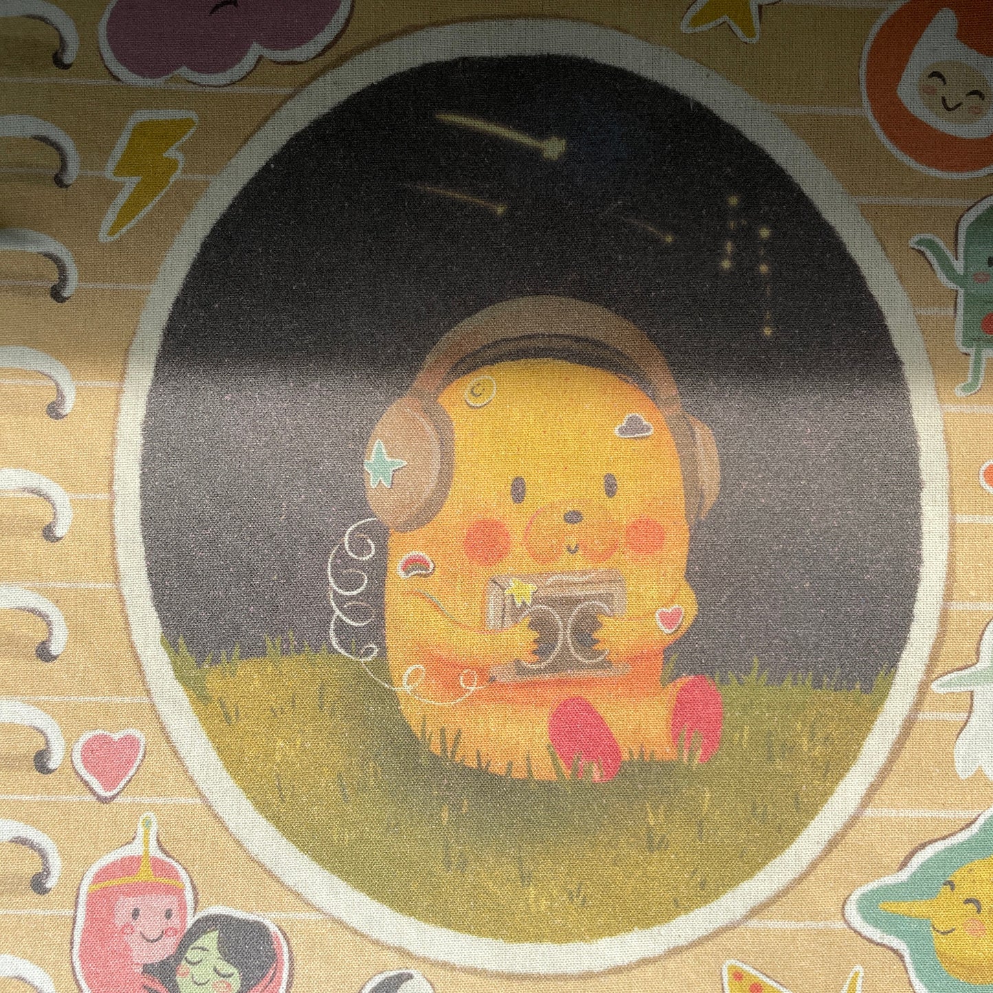 Tote Bag Jake | Bolsa Tela Hora de Aventuras | Adventure time Fan Art 100% Algodón 40x40cm 16x16inch