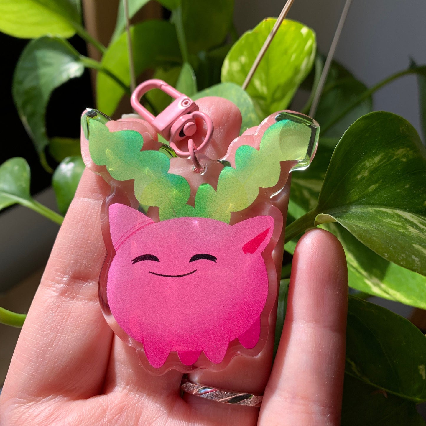 Hoppip-Poke Keyring | Poke llavero | Fanart colgante regalo llaves mochila