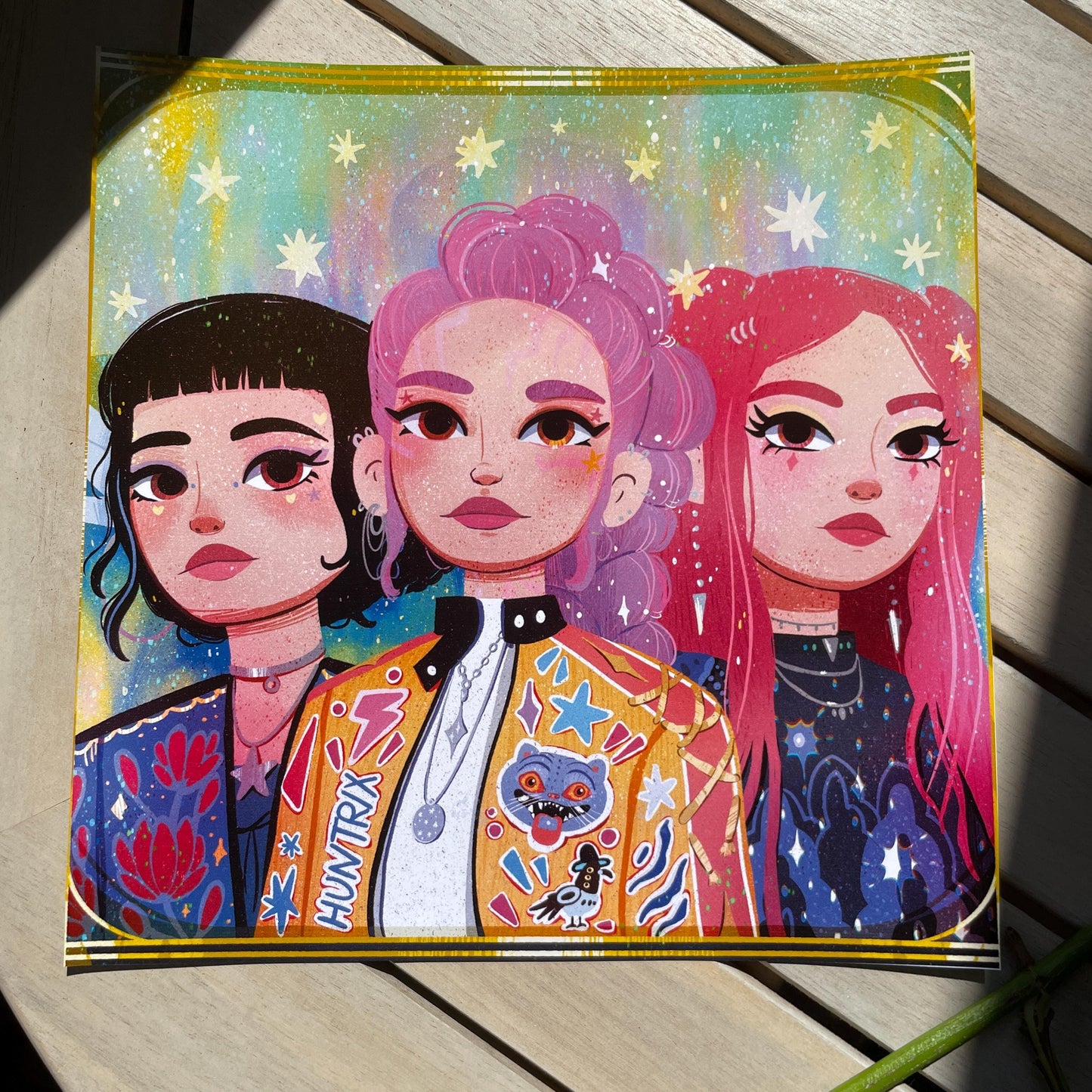 Print Huntrix:  Fanart de la colección de ilustraciones "Las Guerreras K-Pop"