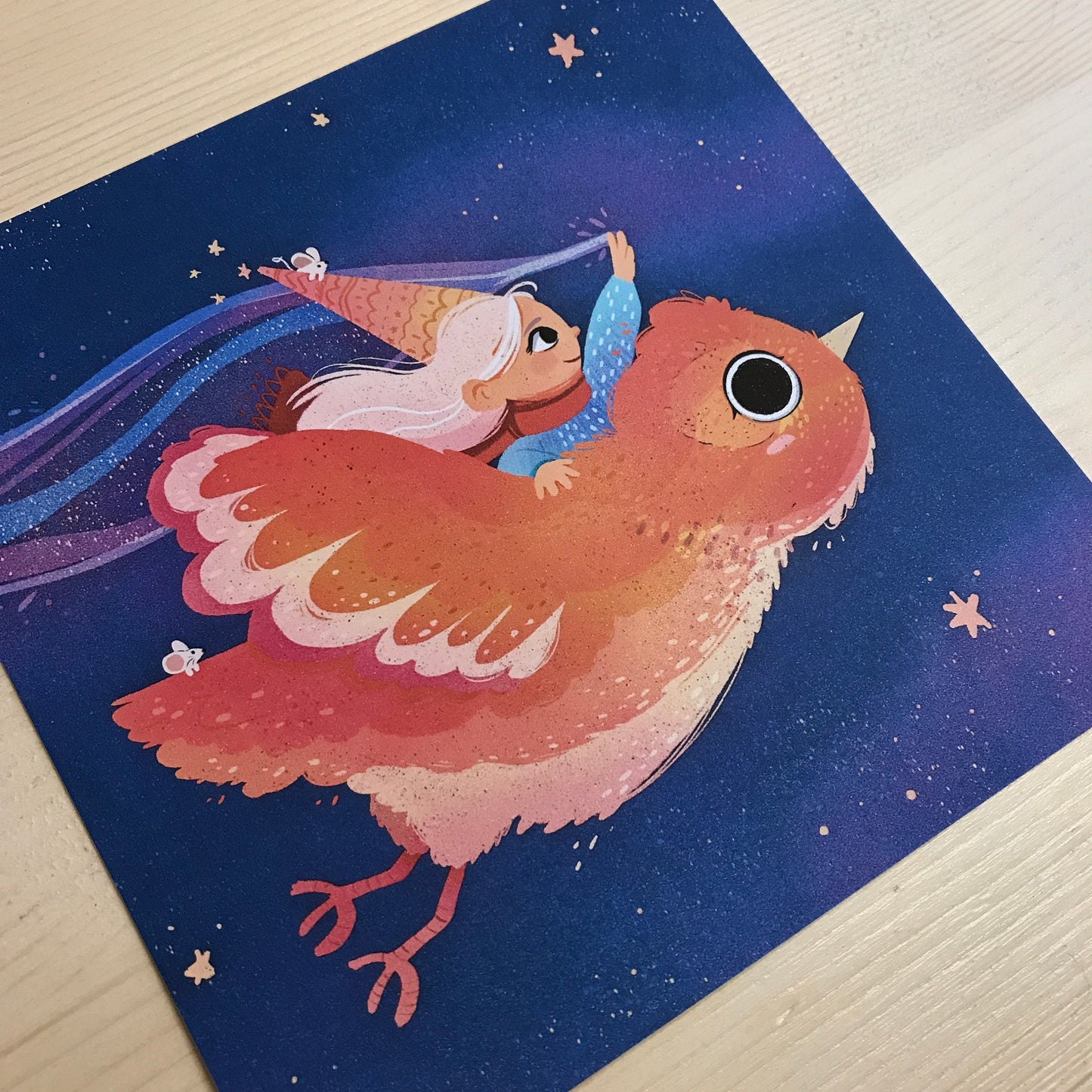 Print Magical Fly||Ilustración Pájaro | Bird Illustration | Art Colorful