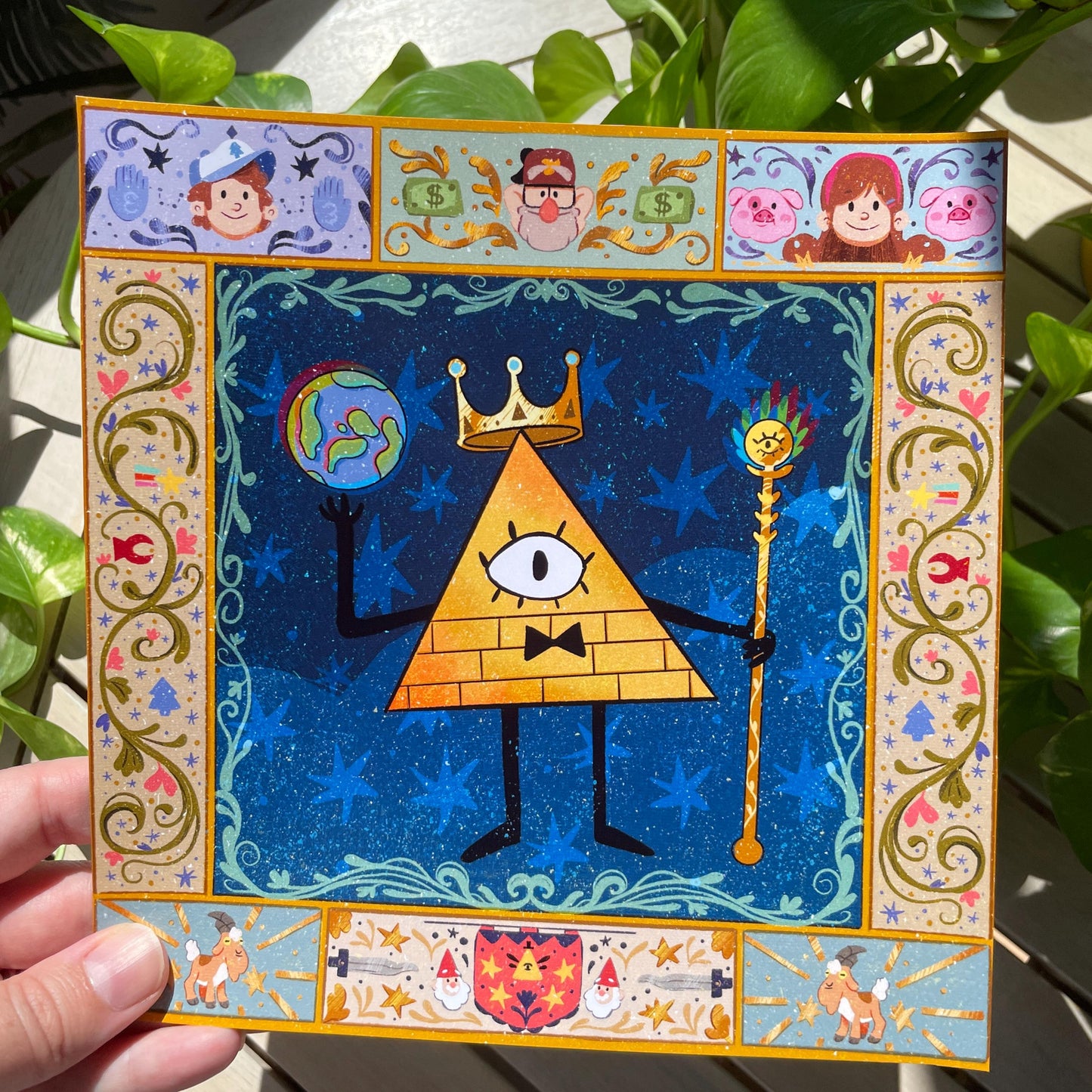 Print Bill Cipher, El rey:  Fanart de la colección de ilustraciones "Gravity Falls"