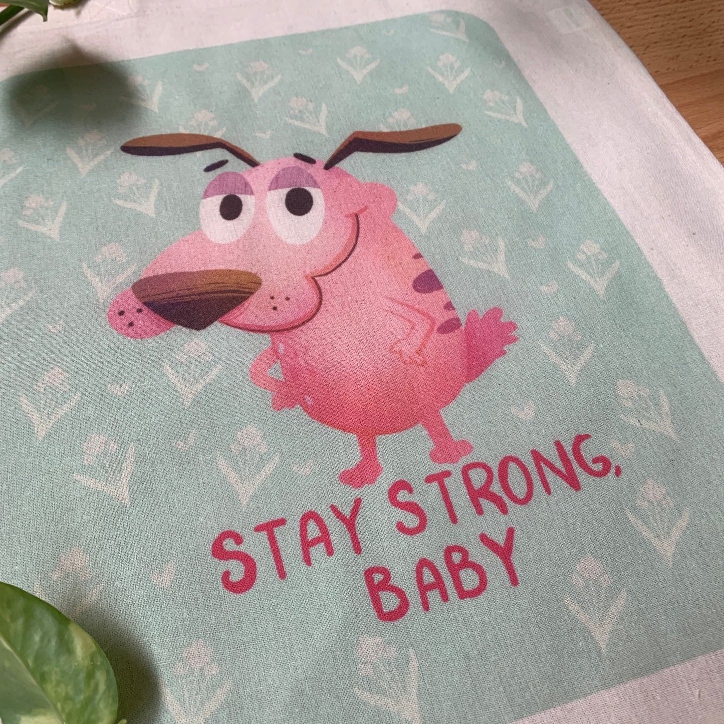 Tote Bag Agallas el perro cobarde | Bolsa Tela Fanart Courage The Cowardly Dog Totebag | Fan Art 100% Algodón 40x40cm 16x16inch