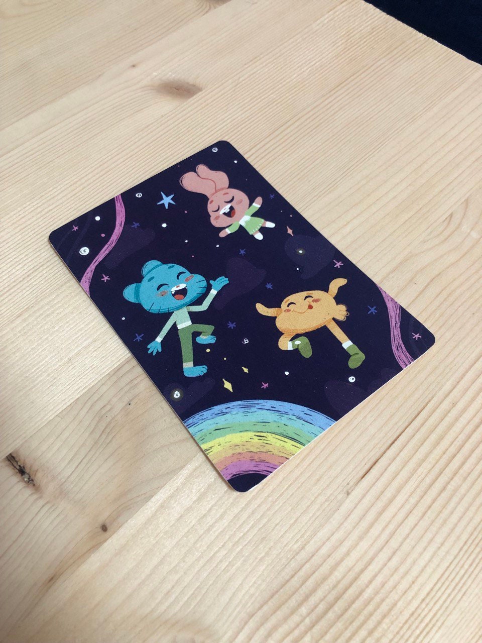 Postal Gumbal: Ilustración Original Tamaño A6 Mini Print  El asombroso Mundo de Gumball