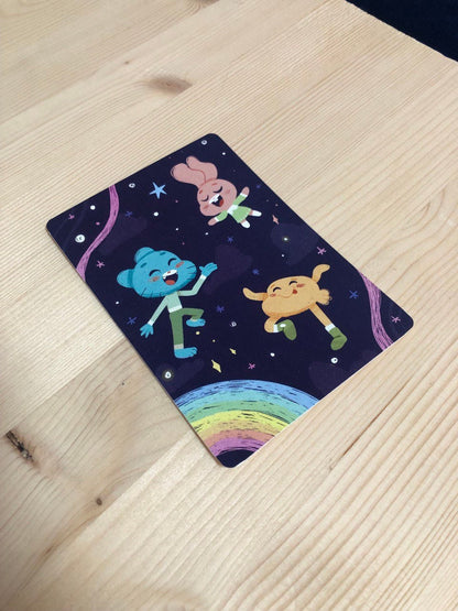 Postal Gumbal: Ilustración Original Tamaño A6 Mini Print  El asombroso Mundo de Gumball
