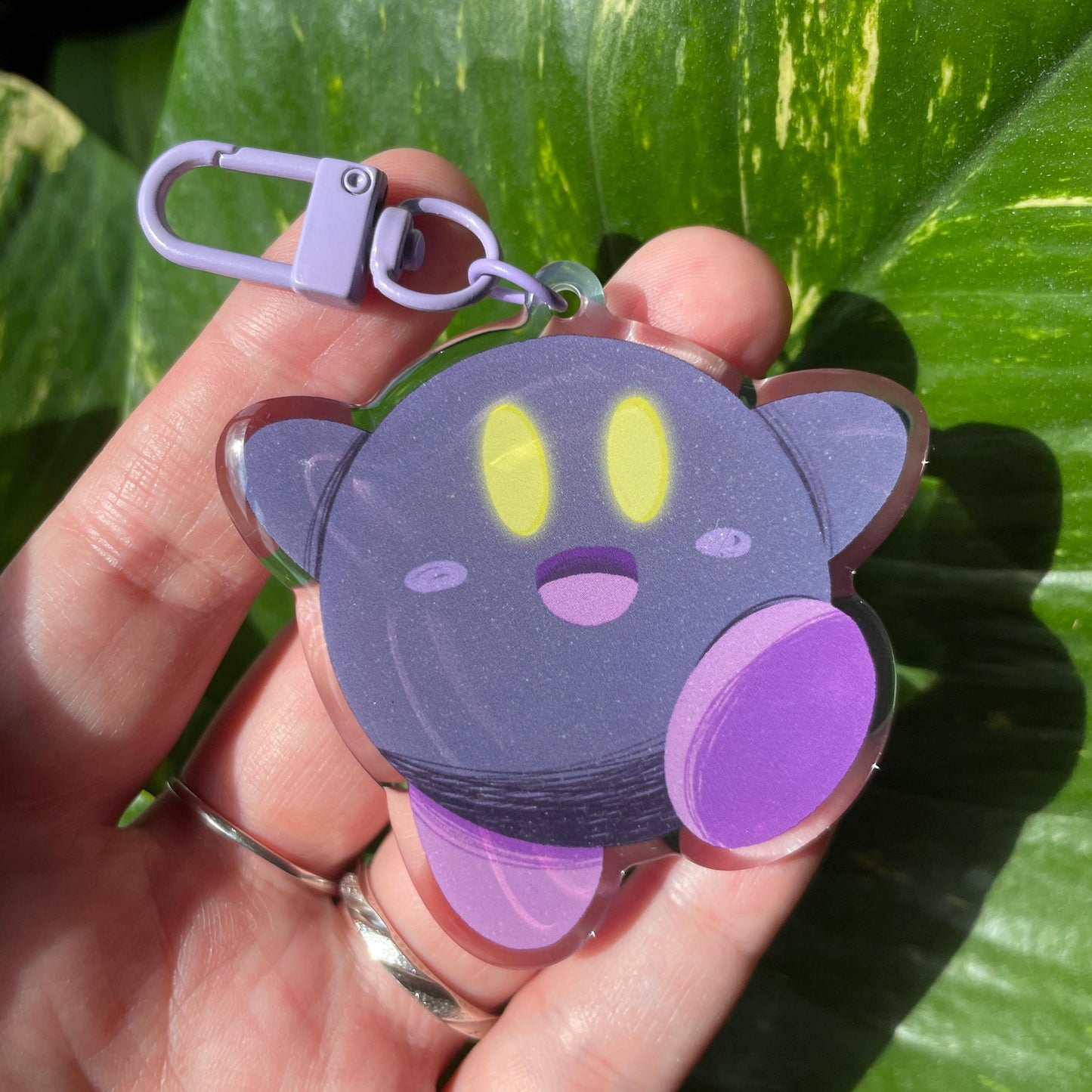 Llavero Kirby Dark Purple |Keyring Keychain Acrilico colgante regalo llaves mochila Keychain