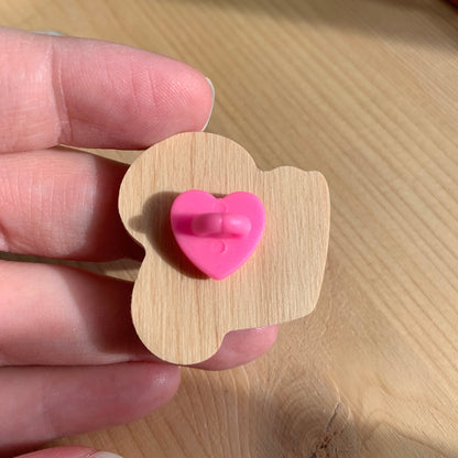 Pin de Madera Pingu enfadado San Valentin | angry pingu Wooden Pin Badge | Angry Pingu San Valentin