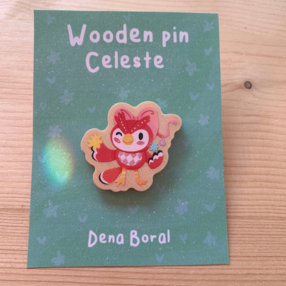 Pin de madera natural, Celeste Animal Crossing New Horizons, Nintendo Switch