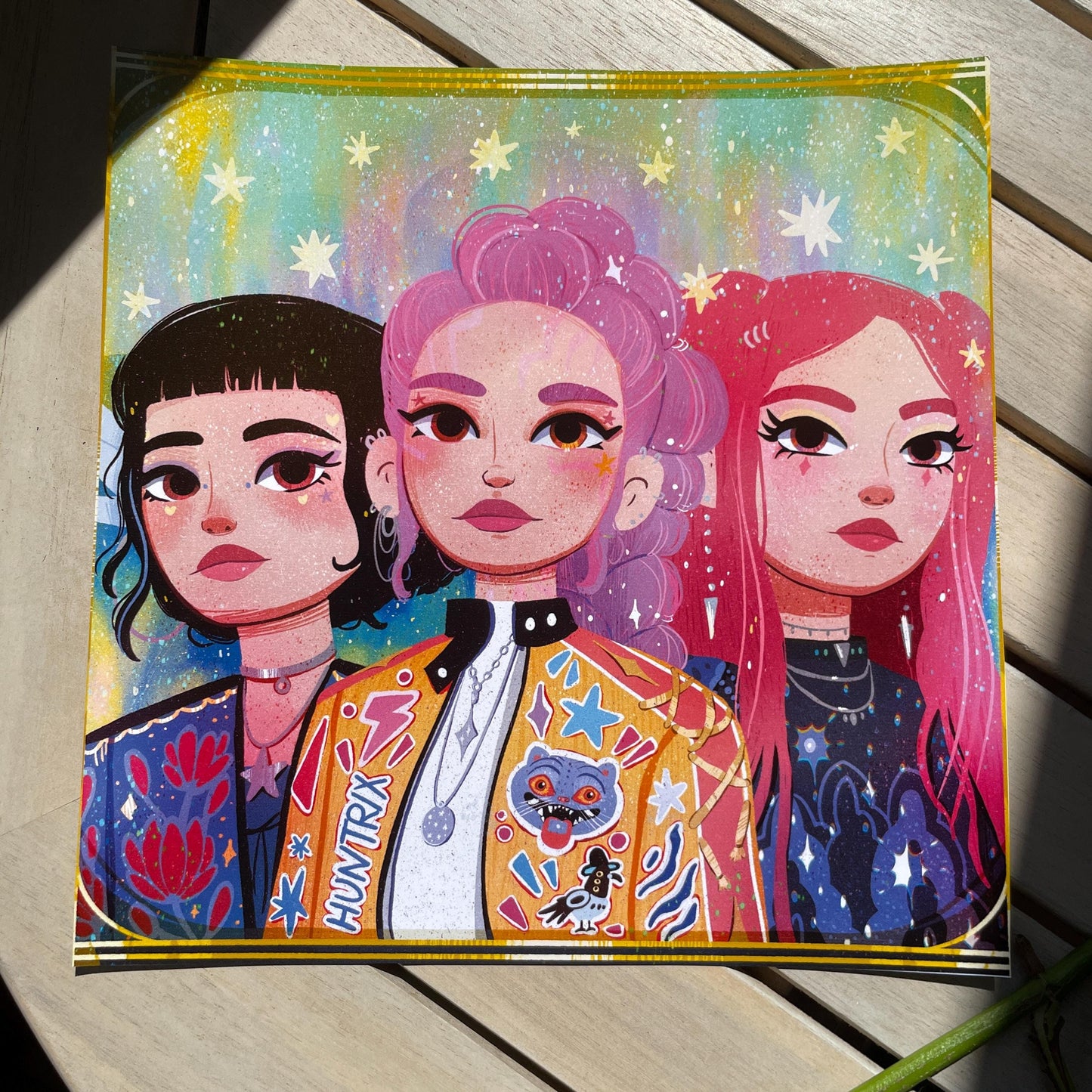 Print Huntrix:  Fanart de la colección de ilustraciones "Las Guerreras K-Pop"