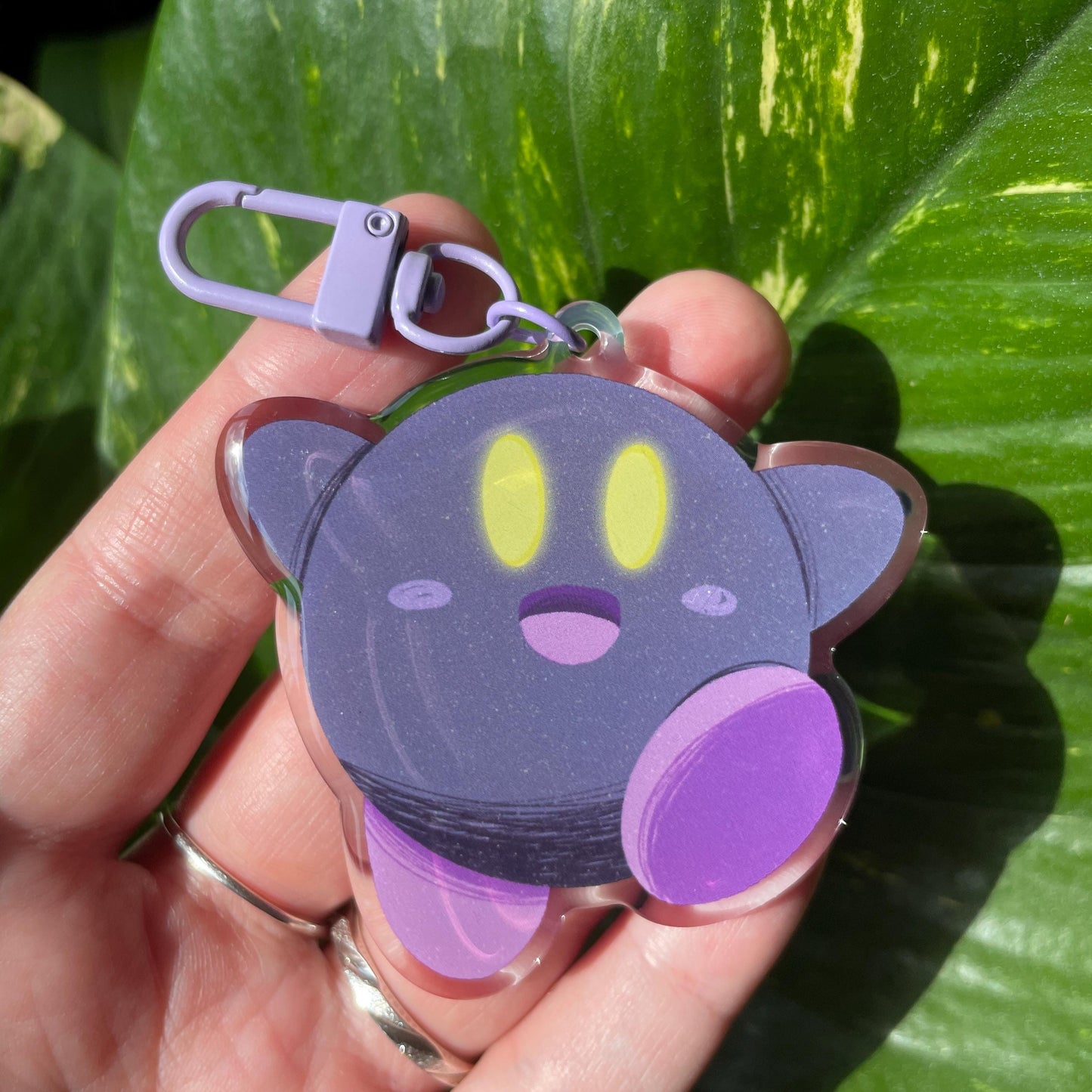 Llavero Kirby Dark Purple |Keyring Keychain Acrilico colgante regalo llaves mochila Keychain
