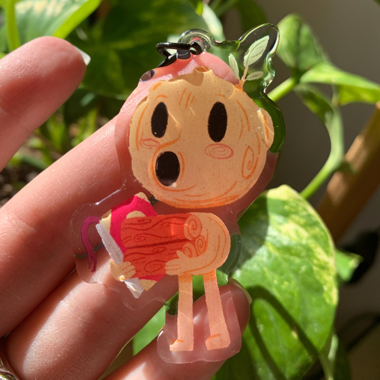 Hombre de Madera Keyring | Wood Man llavero | Fanart Netflix Hilda the Series | Llavero colgante regalo llaves mochila