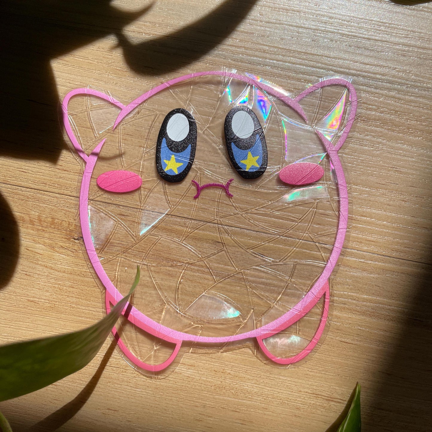 Kirby Suncatcher, Pegatina atrapasol reutilizable para ventana