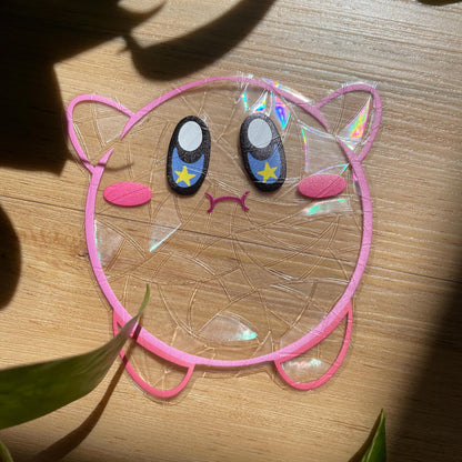 Kirby Suncatcher, Pegatina atrapasol reutilizable para ventana