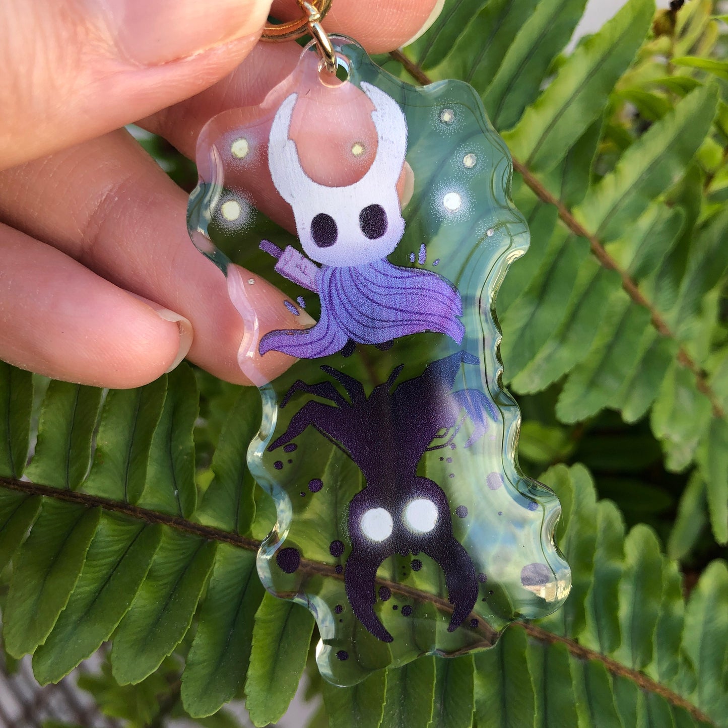 Hollow Knight Keyring: Hollow Knight llavero acrilico. Fanart Llavero colgante regalo llaves mochila Keychain