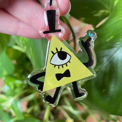 Bill Cipher | llavero | Fanart colgante regalo llaves mochila Gravity Falls