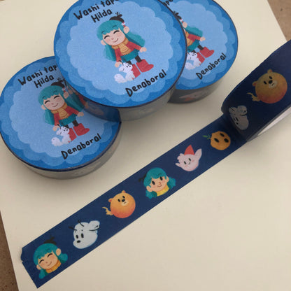 Hilda Washi Tape | Hilda The Series Planner Tapes Handmade | Netflix Fanart Gift Card Design Gift Packaging | Cute Pattern Decorative Tape