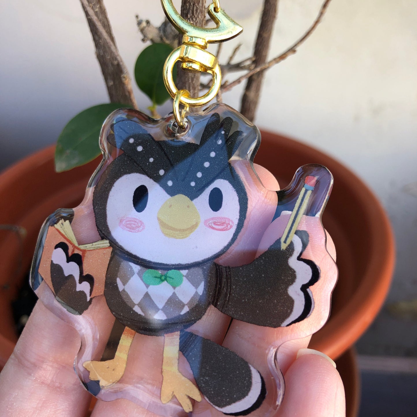 Socrates Keyring | Blathers llavero | Animal Crossing Llavero | New Horizons | Llavero colgante regalo llaves mochila Keychain