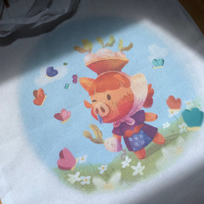 Tote Bag Juliana Animal Crossing | Bolsa Tela Fanart Daisy Mae | Animal Crossing New Horizons Fan Art 100% Algodón 40x40cm 16x16inch
