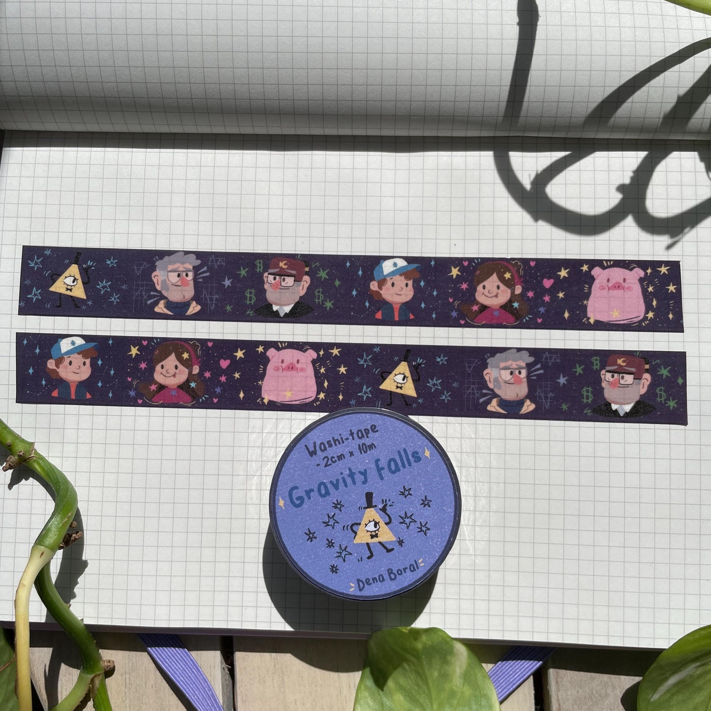 Washi Tape Gravity Falls Universe Ilustrado: Cinta Decorativa Retro y Kawaii de la colección "Gravity Falls"