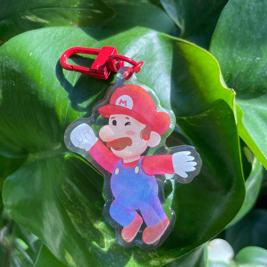 Llavero Mario: Keyring Keychain Acrilico colgante regalo llaves mochila Keychain