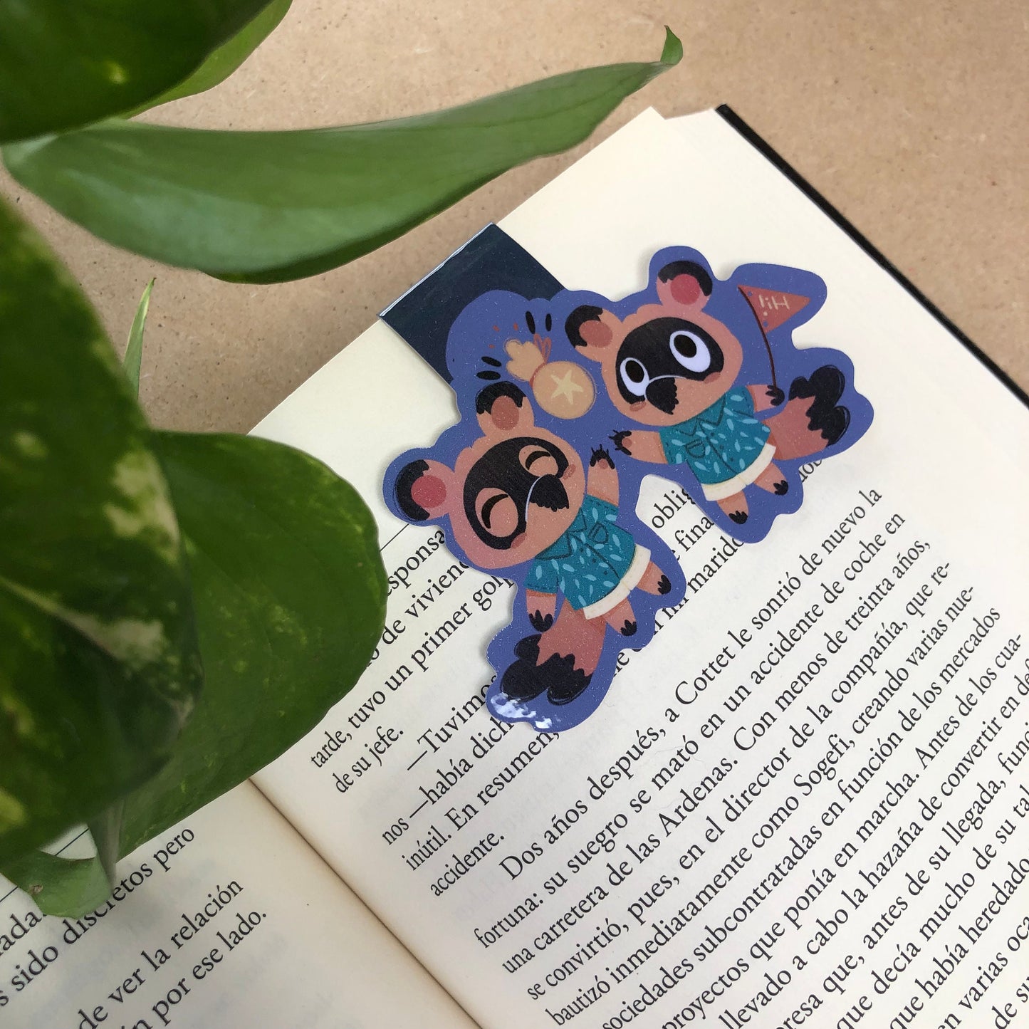 Tendo & Nendo (Timmy Tommy) Animal Crossing Marcapáginas | Separador magnético Punto de Libro | Hecho a mano Handmade | New Horizons