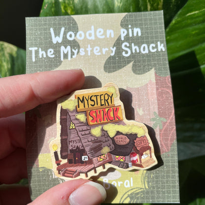 Mistery Shack Gravity Falls Pin de Madera Natural