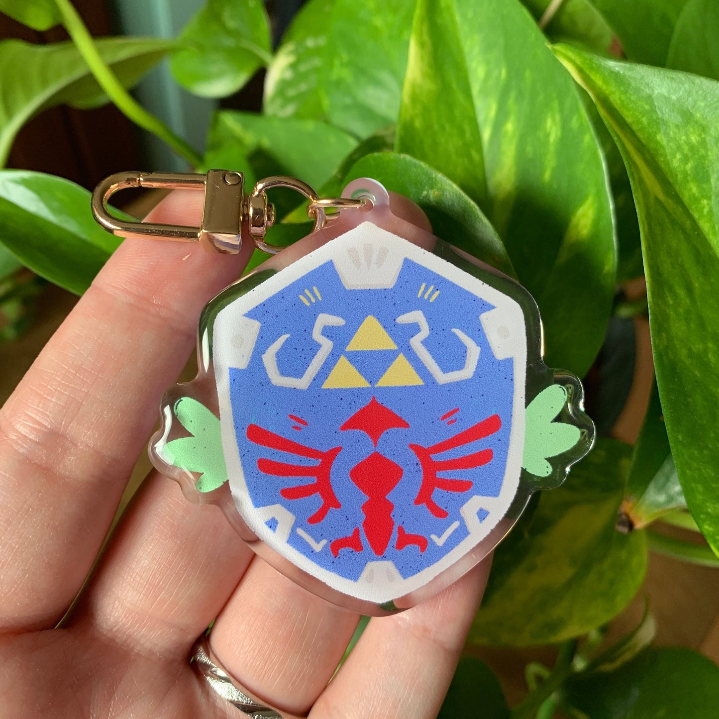 Zelda Escudo Llavero | Llavero acrilico epoxy | Colgante regalo llaves mochila | Zelda Shield Keyring Keychain