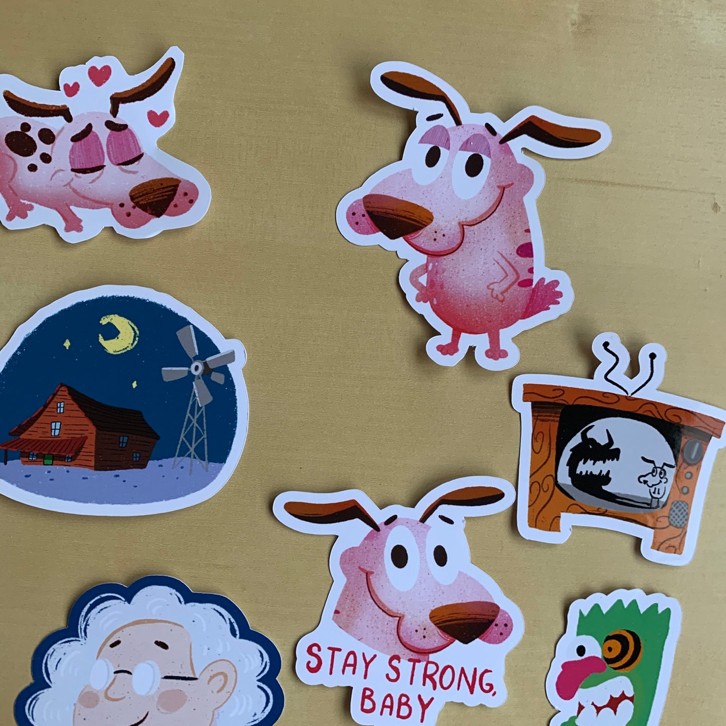 Pack Pegatinas Agallas el Perro Cobarde | Courage the Cowardly Dog Stickers Pack | Fanart