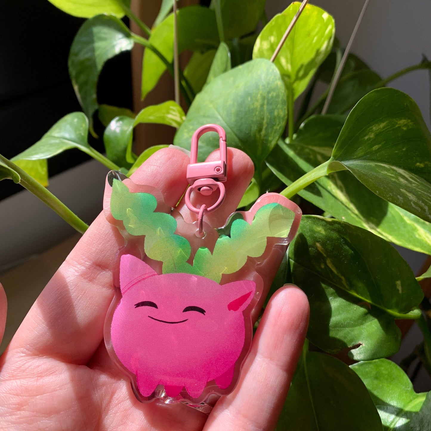 Hoppip-Poke Keyring | Poke llavero | Fanart colgante regalo llaves mochila
