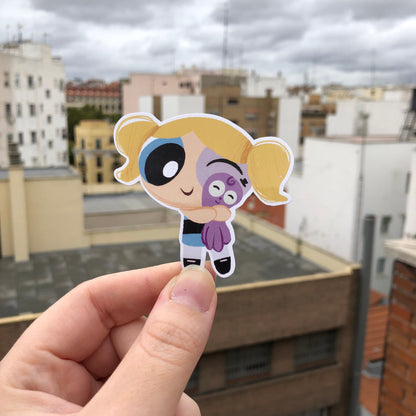 Pack Pegatinas Burbuja Las Supernenas | Bubbles The Powerpuff Girls Stickers Pack | Cartoon Network Fanart | Las Chicas Superpoderosas