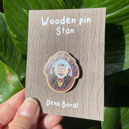 Summerween Stan Pines Gravity Falls Pin de Madera Natural