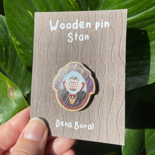 Summerween Stan Pines Gravity Falls Pin de Madera Natural