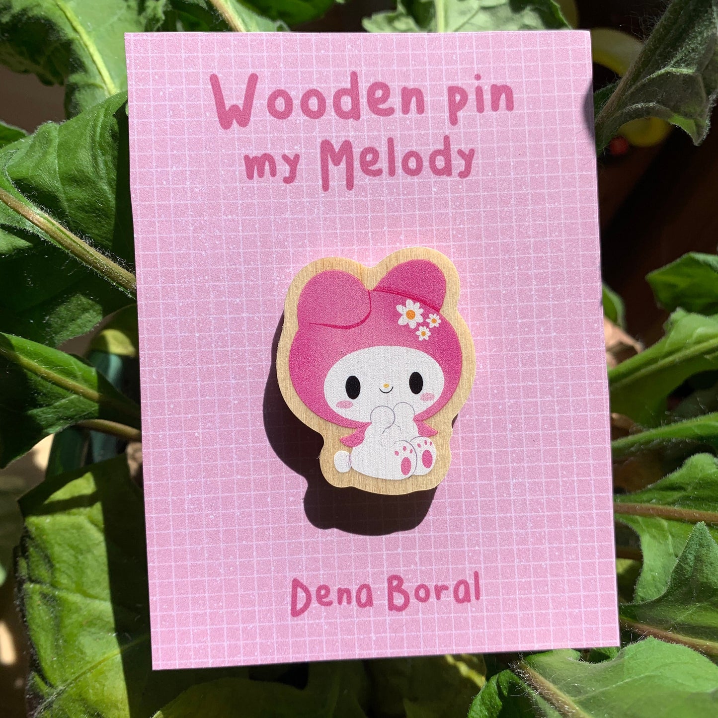 My melody | My Melody Wooden Pin Badge | My Melody
