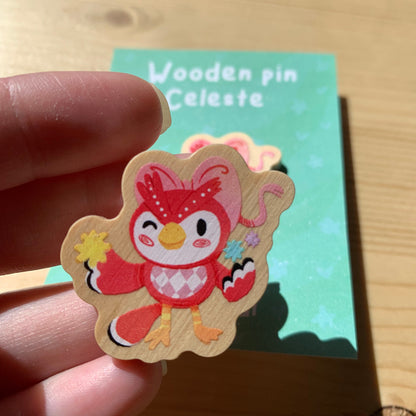 Pin de madera natural, Celeste Animal Crossing New Horizons, Nintendo Switch