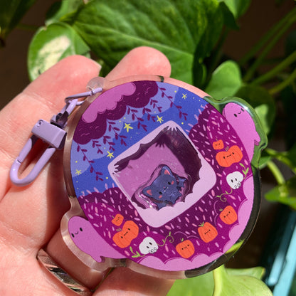 Llavero Halloween murciélago negro | Tamagotchi shaker