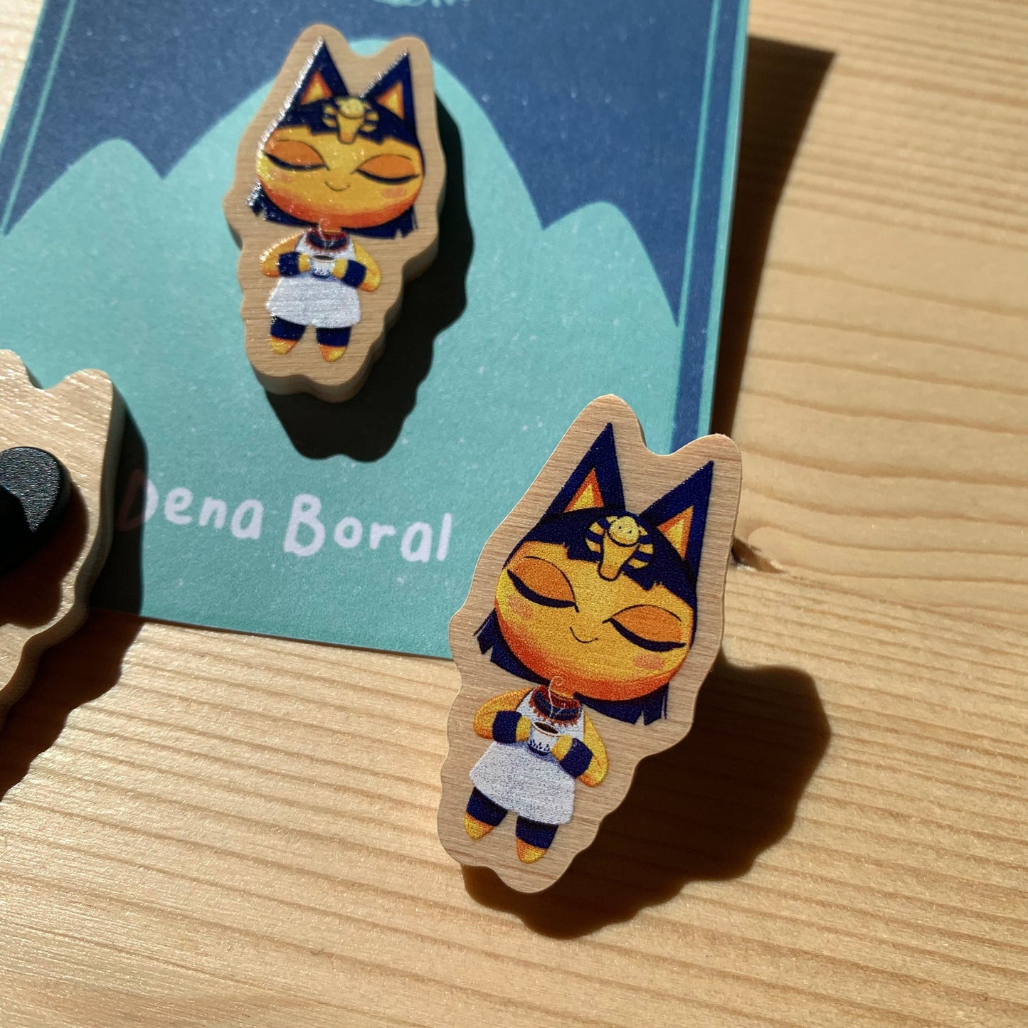 Pin de madera natural, Patri Animal Crossing New Horizons, Nintendo Switch Ankha
