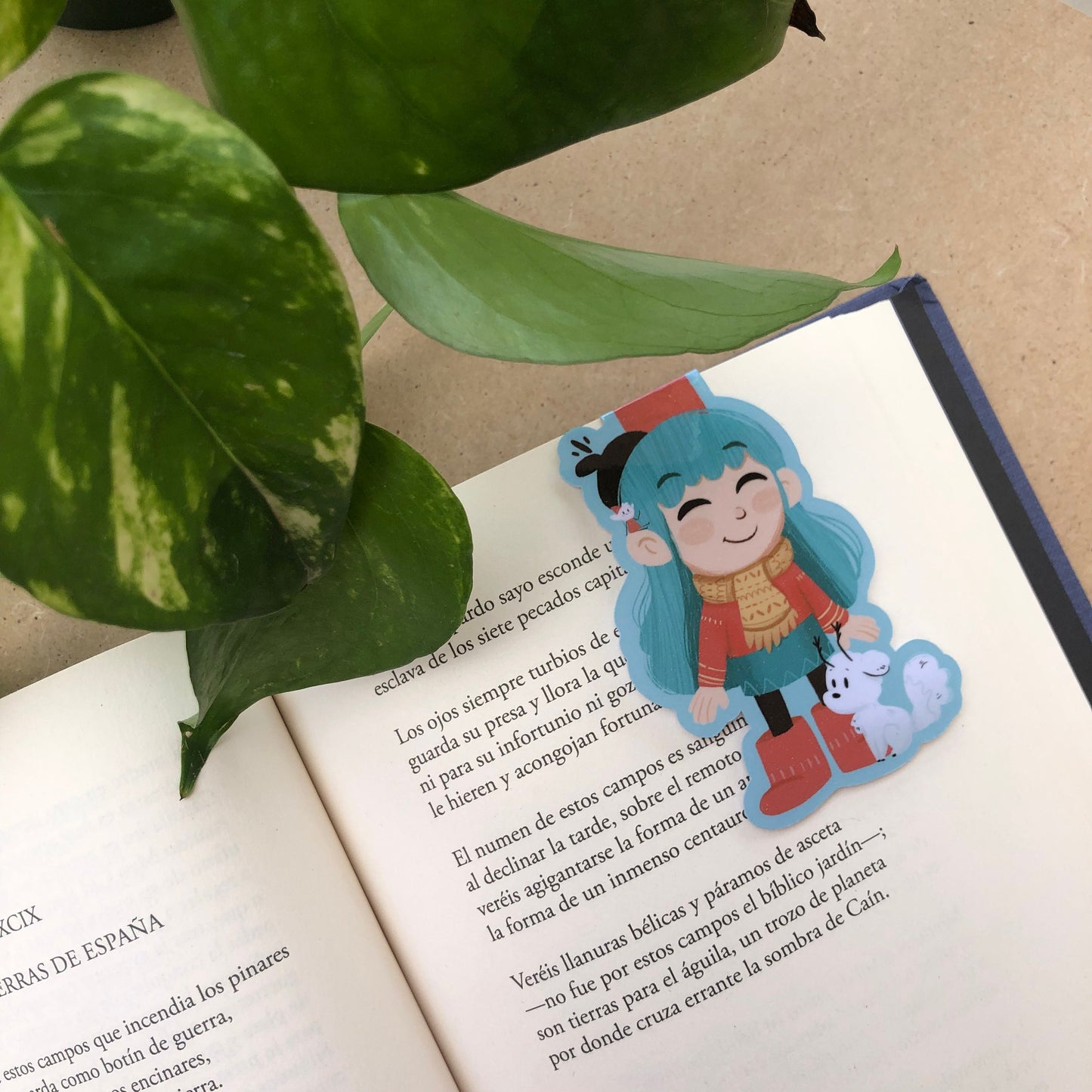 Hilda The Series Netflix Marcapáginas | Separador magnético Punto de Libro | Hecho a mano Handmade | Fans Hilda Regalo Original Libros