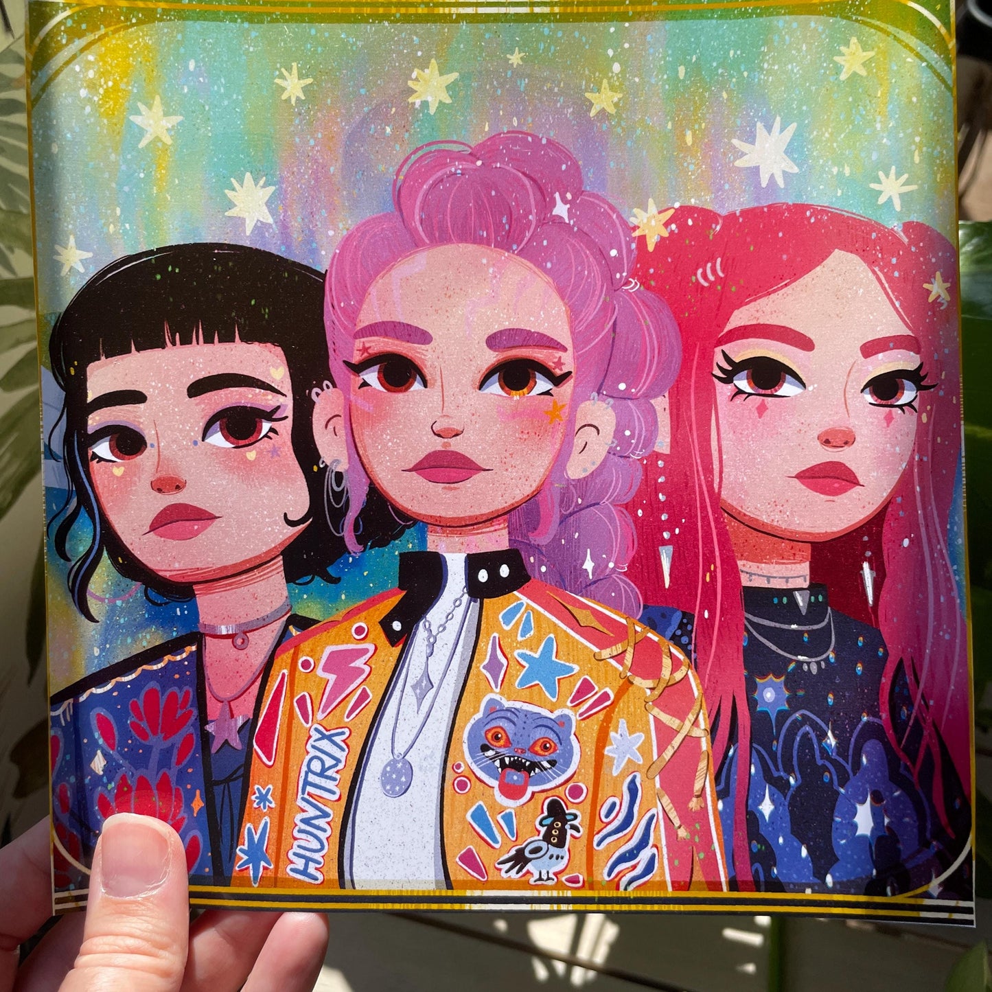 Print Huntrix:  Fanart de la colección de ilustraciones "Las Guerreras K-Pop"