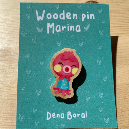 Pin de madera natural, Marina Animal Crossing New Horizons, Nintendo Switch