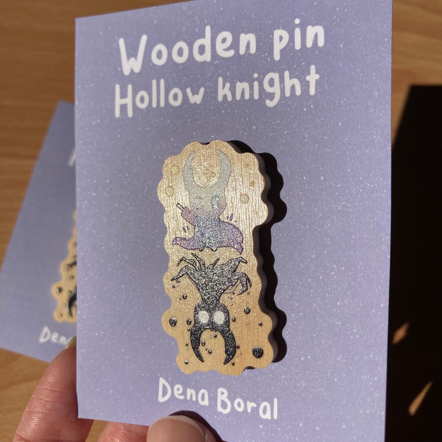 Pin de Madera Hollow Knight: Wooden Pin Inspired Videogame,  Original Regalo Eco Friendly Madera Natural