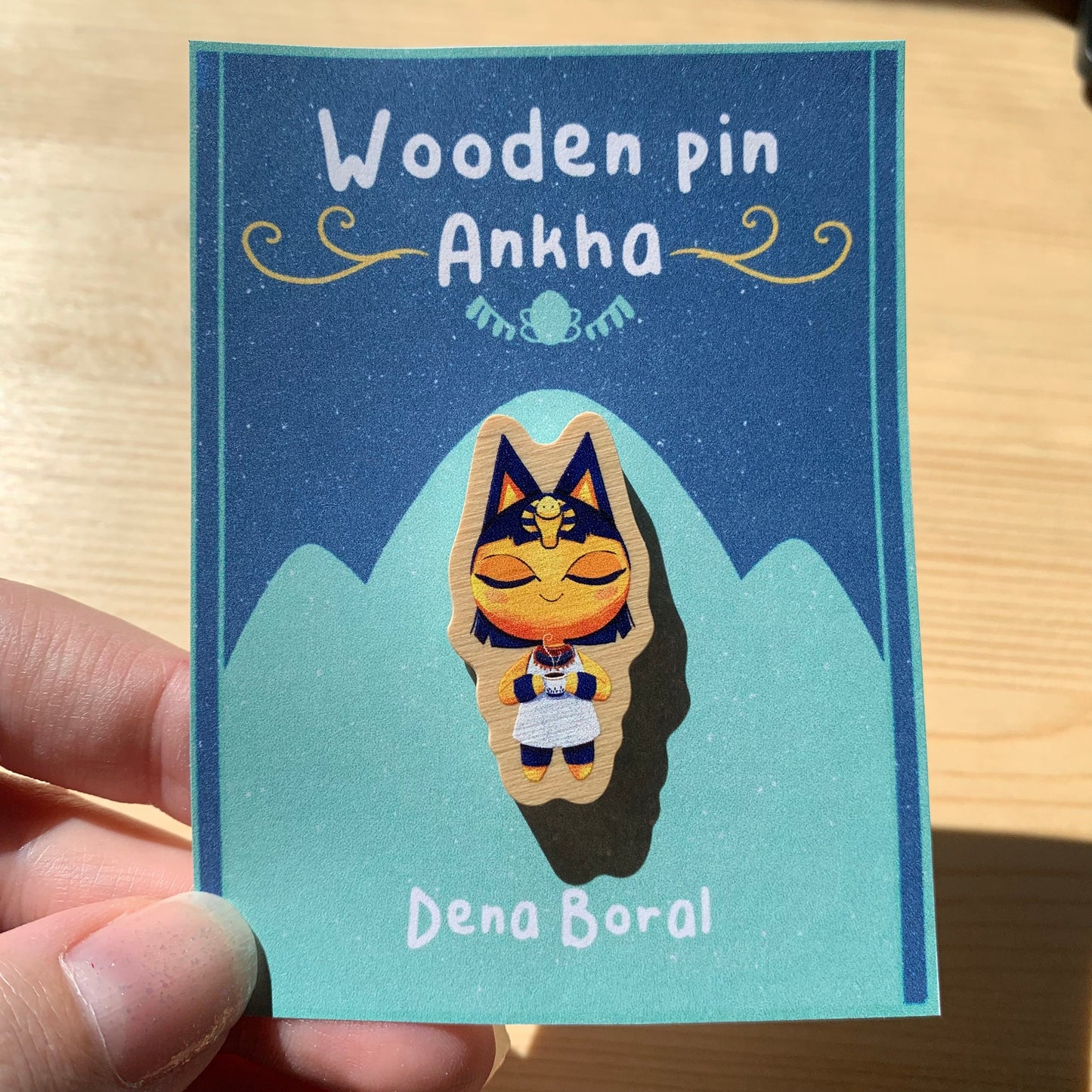 Pin de madera natural, Patri Animal Crossing New Horizons, Nintendo Switch Ankha