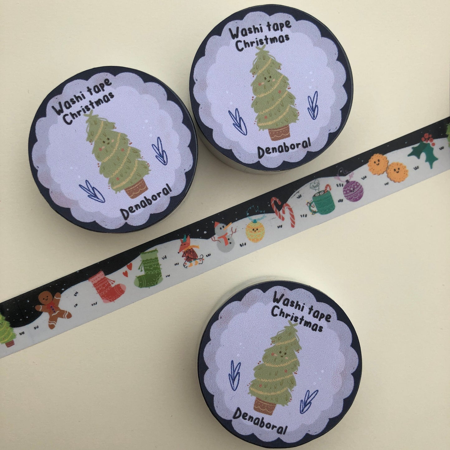 Navidad Washi Tape | Christmas Planner Tapes Handmade | Christmas Gift Card Design Gift Packaging | Cute Pattern Decorative Tape