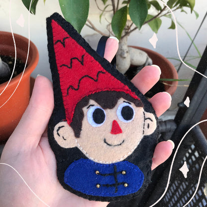 Wirt & Greg Mas allá del Jardín | Adorno de fieltro hecho a mano, diseño original. Decoración Arbol de Navidad Over The Garden Wall