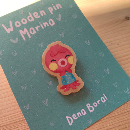 Pin de madera natural, Marina Animal Crossing New Horizons, Nintendo Switch