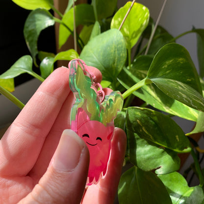 Hoppip-Poke Keyring | Poke llavero | Fanart colgante regalo llaves mochila