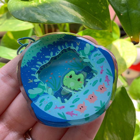 Shaker Rana y Nenufar Llavero | Tamagotchi shaker Keychain