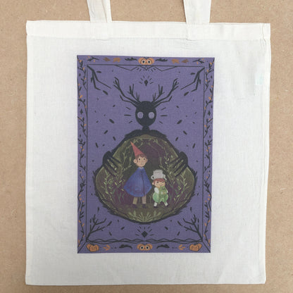 Tote Bag Más Allá del Jardín | Bolsa Tela Fanart Over The Garden Wall | HBO Fan Art 100% Algodón 40x40cm 16x16inch