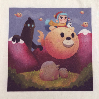 Tote Bag Hilda | Bolsa Tela Fanart Hilda The Series | Netflix Fan Art 100% Algodón 40x40cm 16x16inch