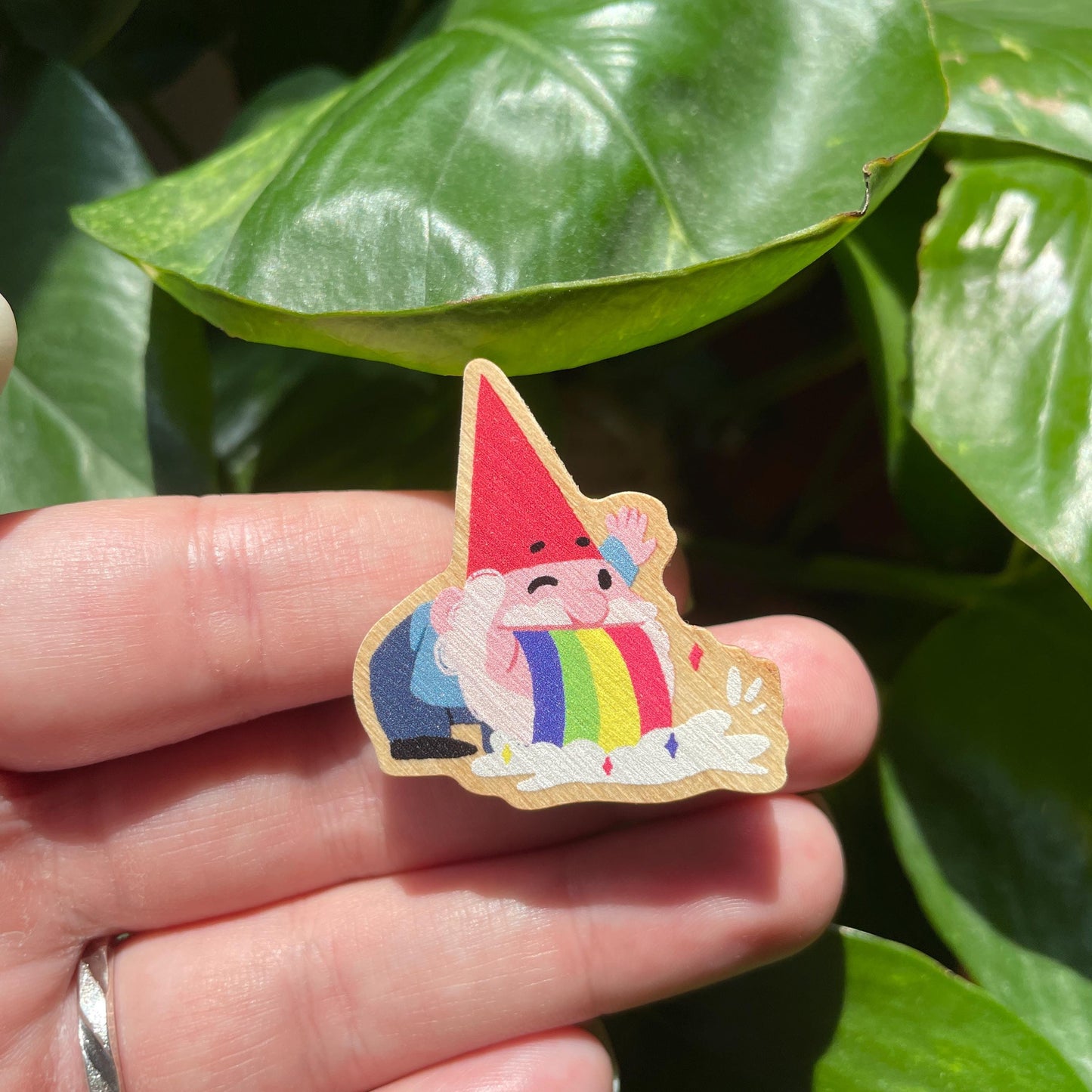 Gnomo Gravity Falls Pin de Madera Natural