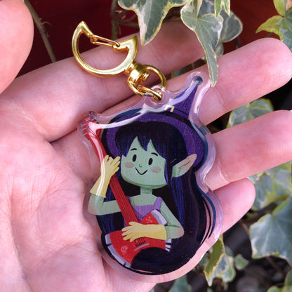 Marceline Adventure Time Keyring | Marceline Hora de Aventuras llavero acrilico | Fanart Llavero colgante regalo llaves mochila Keychain
