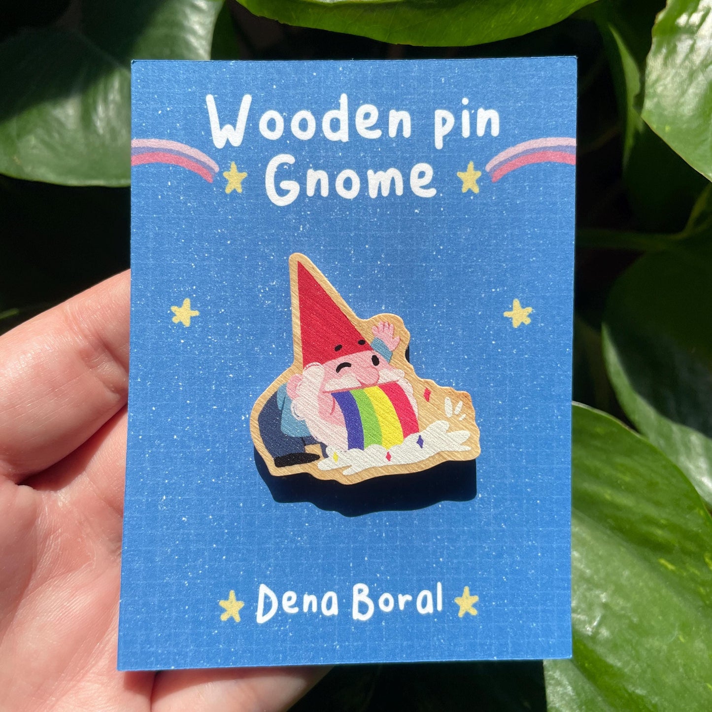 Gnomo Gravity Falls Pin de Madera Natural